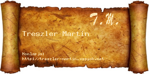 Treszler Martin névjegykártya