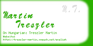 martin treszler business card